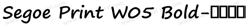 Segoe Print W05 Bold字体转换